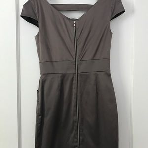 Single gunmetal grey dress with zip back size 4